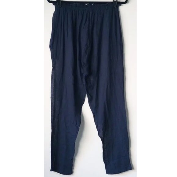 Eberjey 100% Cotton Hudson Pants M/L Navy Lightweight Coverup - Picture 5 of 8